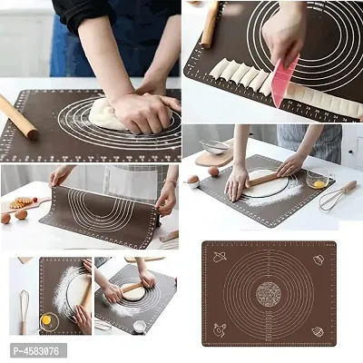 K Kudos Enterprise Multipurpose Brown Silicone Foldable Non Stick Washable  Reusable Baking Mat (1 Pc)