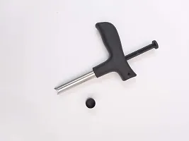 Stainless Steel Young Water Punch Tap Drill Straw Hole Open Coconut Tool Opener (1 Pc) - Black-thumb1