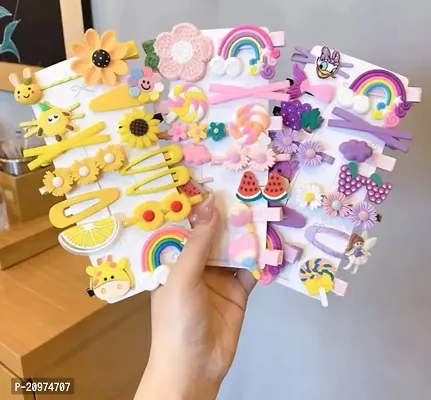 KK CREATIONS 28 PCS HAIR CLIPS FROM 42 different color korean style hair clips for girls, kid and baby girls (pack of 24 pcs)-thumb0