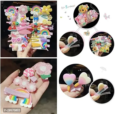 KK CREATIONS RANDOM ANY 14 PIECES OF FANCY VARIOUS SHAPE KOREAN HAIR CLIPS FOR BABY GIRLS AND KIDS GIRLS-thumb4