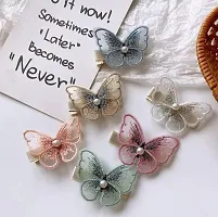 KK CREATIONS 4 PCS OF MULTICOLOR FANCY BUTTERFLY HAIR CLIPS FOR BABY GIRLS, GIRLS AND TEENAGERS-thumb1