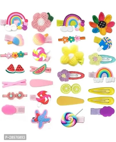 KK CREATIONS RANDOM ANY 14 PIECES OF FANCY VARIOUS SHAPE KOREAN HAIR CLIPS FOR BABY GIRLS AND KIDS GIRLS-thumb0