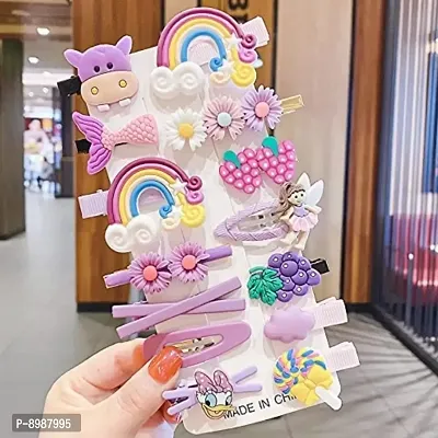 14 Pcs Multi Unicorn Ice Cream Hair Clips Set Baby Hairpin For Kids Girls Toddler Barrettes Hair Accessories-thumb0