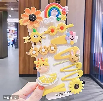 Classic 14 Pcs Multi Unicorn Ice Cream Hair Clips Set Baby Hairpin For Kids Girls Toddler Barrettes Hair Accessories