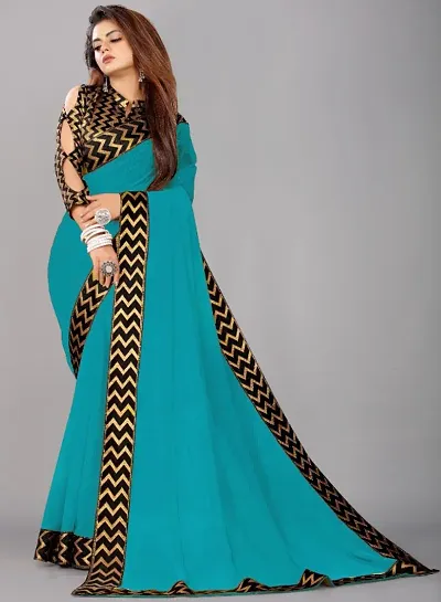 Buy online Printed Plain Saree With Blouse from ethnic wear for Women by  Florence for ₹339 at 79% off | 2023 Limeroad.com