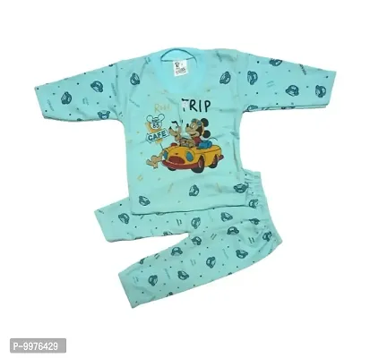 Kids Blue T-shirt and Pyjama Clothing set-thumb0