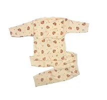 Kids Cream T-shirt and Pyjama Clothing set-thumb1