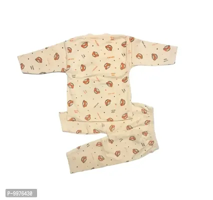 Kids Cream T-shirt and Pyjama Clothing set-thumb2