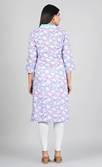 Printed V  Single Kurta Lavender Color-thumb1