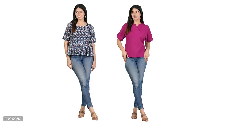 Classic Cotton Top for Women, Pack of 2