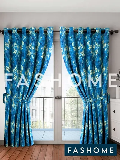 FasHome Eyelet Door Curtain(7Ft)