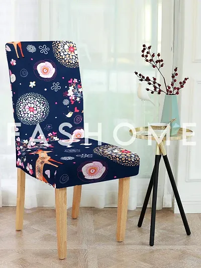 FasHome Polyester Stretchable, Removable & Washable Dining Chair Cover