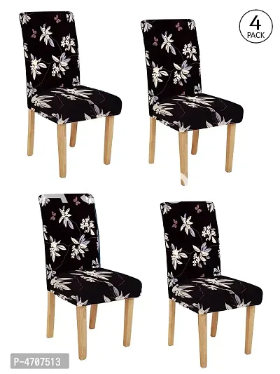 FasHome Elastic Removable and Washable Dining Chair Cover Pack of 4
