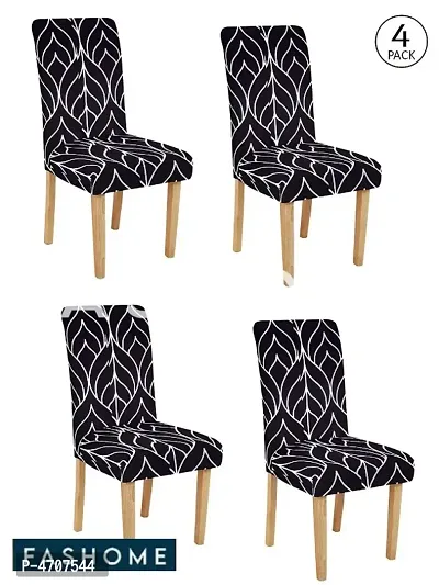 FasHome Elastic Removable and Washable Dining Chair Cover Pack of 4