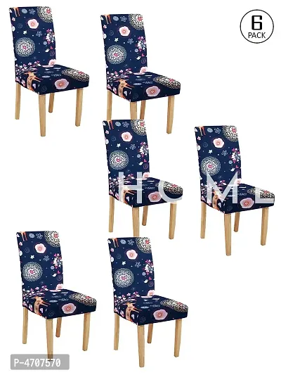 FasHome Elastic Removable and Washable Dining Chair Cover Pack of 6