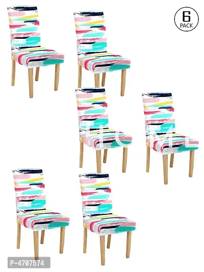 FasHome Elastic Chair Cover/Stretchable Removable & Washable Dining Chair Cover Protective Seat Slipcover Home Restaurant Office Décor (Pack of 6)