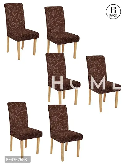 FasHome Elastic Removable and Washable Dining Chair Covers Pack of 6-thumb0