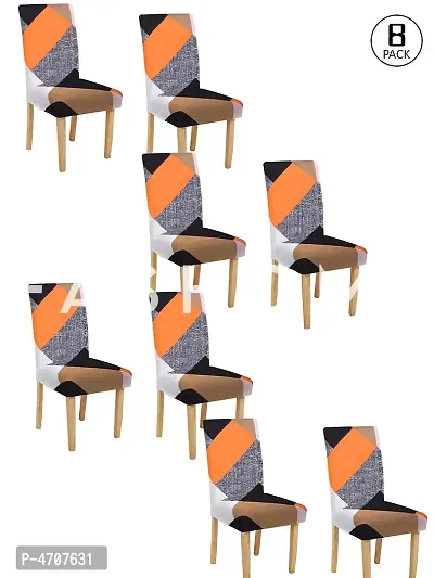 FasHome Elastic Removable and Washable Dining Chair Cover Pack of 8
