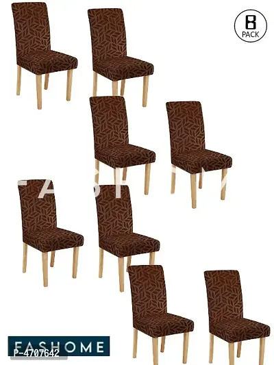 FasHome Elastic Removable and Washable Dining Chair Cover Pack of 8