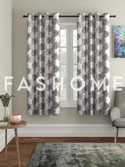 FasHome Polyester Eyelet Fitting Window Curtain