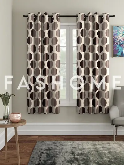 FasHome Polyester Eyelet Fitting Window Curtain