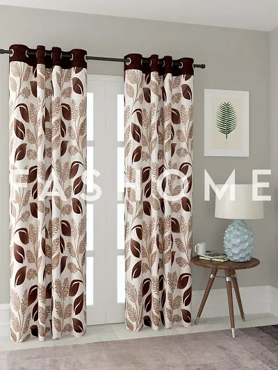 FasHome Premium Quality Polyester Door Curtains Pack Of 2