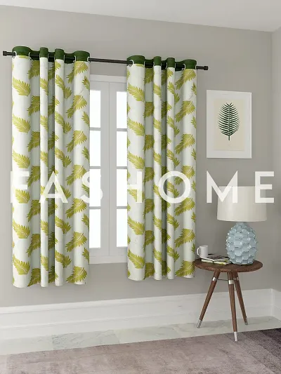 FasHome Design Premium Quality Polyester Window Curtains Pack of 2