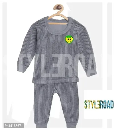 Stylish Cotton Blend Solid Tharmal For Kids