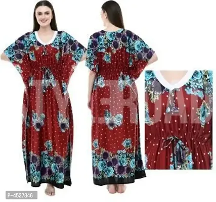 Cotton Blend Premium Kaftan Night Gown-thumb0