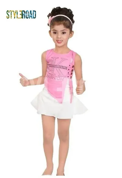 Stylish Top With Bottom With Skirt For Girls Party Wear