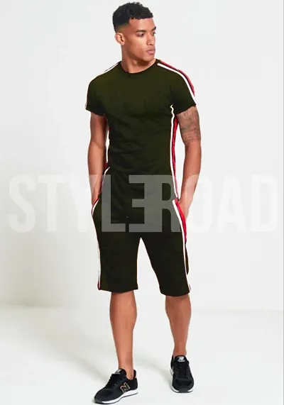 StyleRoad Polycotton Sports Tees & Shorts Set