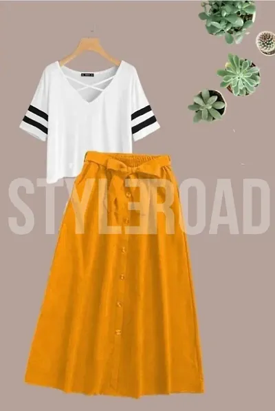 StyleRoad Blend Top and Skirt Set