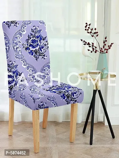 FasHome Stylish Multicoloured Polyester Printed Chair Cover