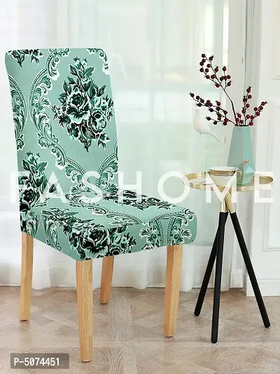 FasHome Stylish Multicoloured Polyester Printed Chair Cover