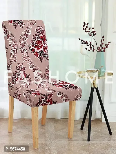 FasHome Stylish Multicoloured Polyester Printed Chair Cover