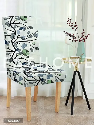 FasHome Stylish Multicoloured Polyester Printed Chair Cover