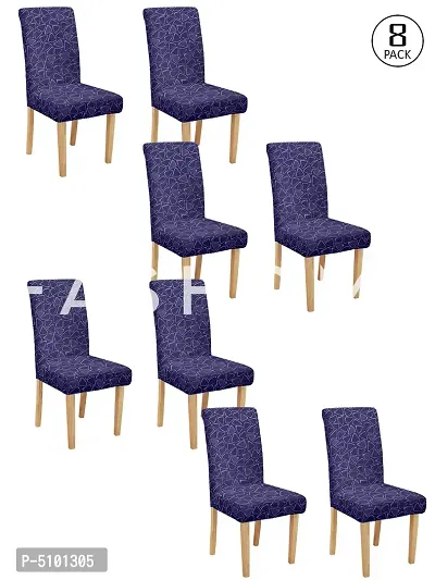 FasHome Premium Polyester Purple 8 Stretchable Chair Slipcover