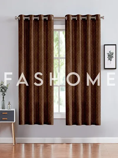 FasHome Polyester Window Curtain 5FT-Pack of 2