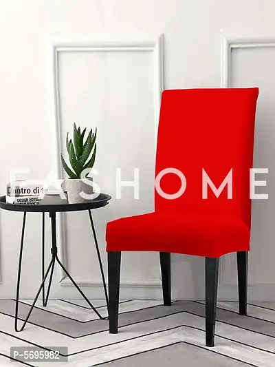 FasHome Beautiful Red Polyester Chair Cover-thumb0