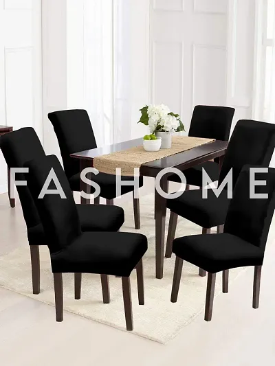 FasHome Polyester Chair Cover Set of 6
