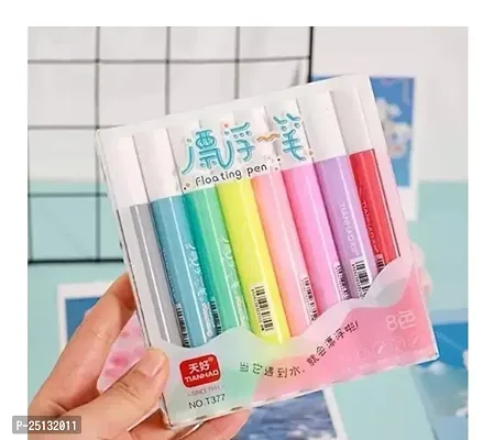 Neon Color Water Based Ink Floating Pens Doodle Pen Playing Educational Toy Magical Water Painting Pen,Painting Floating Marker Pens,The Drawing Water Kit Set Toys 8 PIC SET-thumb0