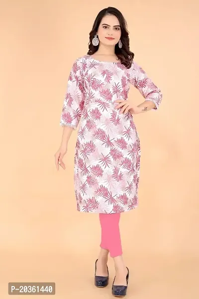 Printed Feeding Style Crepe Womens Beautiful Lace Border on Sleeve Kurti