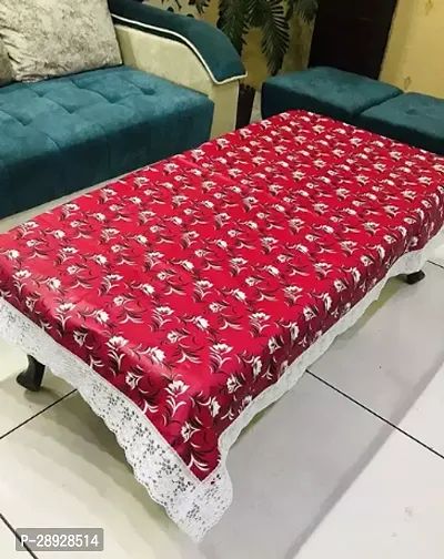 Stylish Red PVC Printed Table Cloth For Home