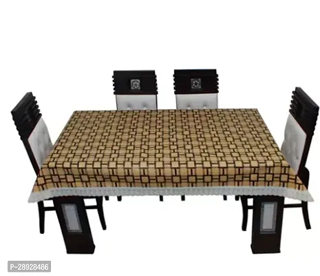 Stylish Brown PVC Printed Table Cloth For Home-thumb0