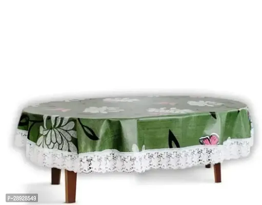 Stylish Green PVC Printed Table Cloth For Home