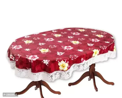 Stylish Red PVC Printed Table Cloth For Home