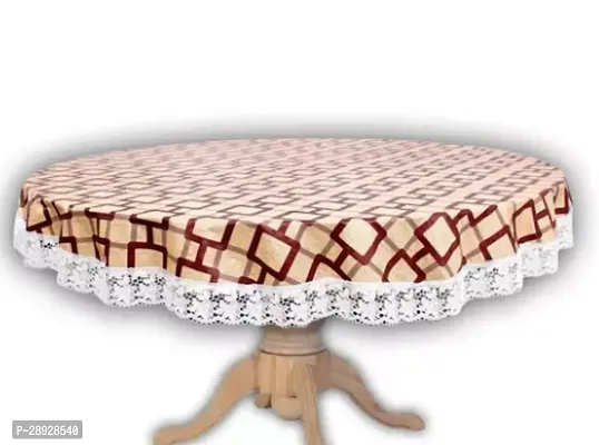 Stylish Brown PVC Printed Table Cloth For Home