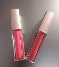 WOODZON Glossy Matte Lipstick With Multi shades || Liquid Lipstick with Matte Finish and Moisturizing Gloss|| Duo Lipstick Pack of 2-thumb1