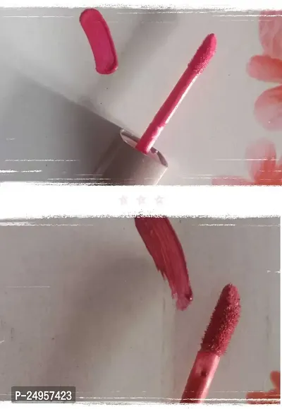 WOODZON Matte Finish Lipstick Lipstick With Pink, Red shades || Liquid Lipstick with Matte Finish and Moisturizing Gloss || Matte Lipstick Pack of 2-thumb3