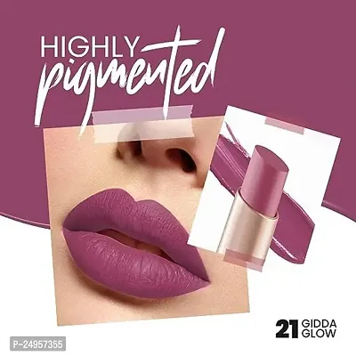 WOODZON Creamy Matte Finish Long lasting Lipstick || Waterproof Lipstick (Pack of 1) (GIDDHA GLOW)-thumb4